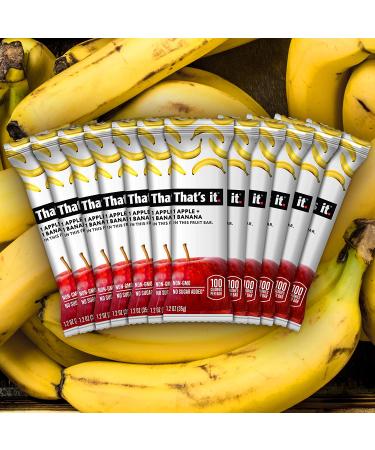 Thatâ€™s It Nutrition Apples + Banana Fruit Bars - 100% Natural, Paleo, Non-GMO, Sugar-Free, 12 Pack - Buy Online on GoSupps.com