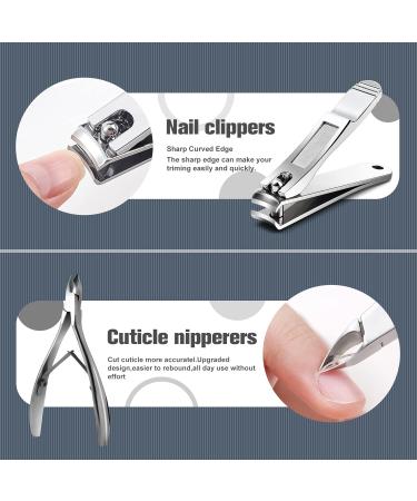 FERYES 6 PCS Manicure Nail Care Kit - Cuticle Removal Tools and Nail Clipper Set in Leather Case - Nail Cutter, Cuticle Nipper, Pusher, Scissors, Glass File - Buy Online on GoSupps.com