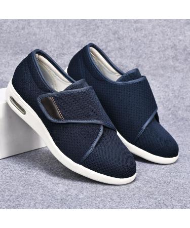 W&LESVAGO Women's Wide Width Diabetic Walking Shoes | Adjustable Closure Lightweight Sneakers for Diabetic Edema Plantar Fasciitis - Blue - Size 8 Wide - Buy Online on GoSupps.com