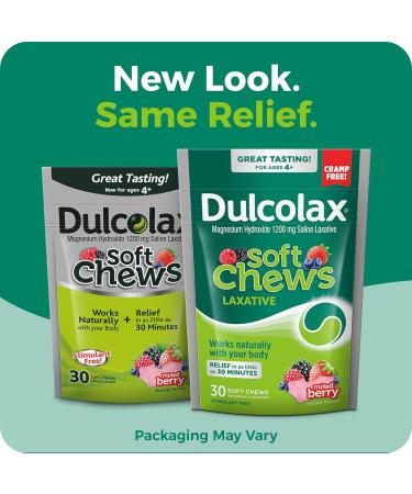 Dulcolax Stool Softener Laxative Gel Capsules (100ct) Soft Chews Saline Laxative Mixed Berry (30ct) Constipation Relief Bundle - Buy Online on GoSupps.com