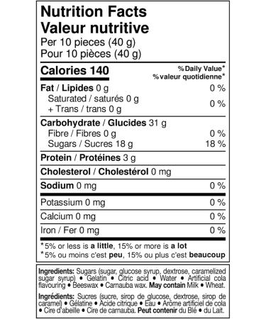 Haribo Happy Cola Gummy Candy Cola Flavoured Candy No Artificial Colours - 284g Resealable Bag Happy Cola 284 g (Pack of 1) - Buy Online on GoSupps.com