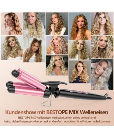 Buy Bestope 3-Barrel Wave Iron - 22mm Mermaid Hair Waver for Long & Short Hair - Fast Heating Curling Iron with 150 C/210 C Settings - International Shipping Available - Buy Online on GoSupps.com