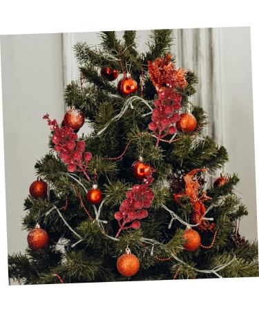 DECHOUS 10pcs branch christmas tree artificial flowers christmas berries Accessories artificial berries stems artificial fruit artificial xmas berry stem Christmas berry branch Red 19X5X5CM - Buy Online on GoSupps.com