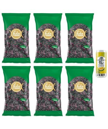 San Benedetto FIDA Rossana Gocce Liquirizia Liquorice Filled Sweets 1kg + 1 Pack Iced Tea Lemon San Benedetto Sugar Free 330ml Box