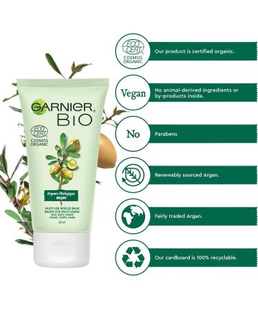 Garnier Bio Organic Argan Multi-Use Rescue Face Balm for Dry and Sensitive Skin 50 Milliliters - Buy Online on GoSupps.com