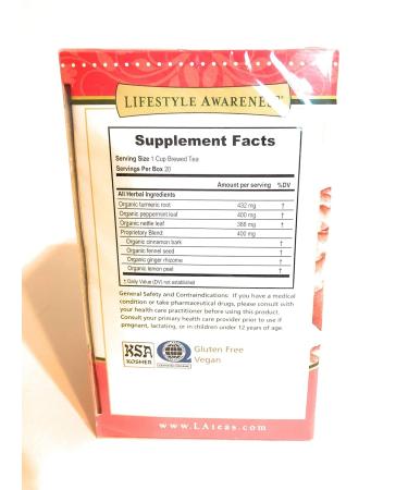 Lifestyle Awareness Turmeric Detox Balance Caffeine Free Tea 20 Tea Bags - Buy Online on GoSupps.com