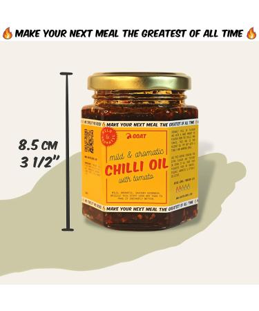 Mild & Aromatic Chilli Oil - 160g Jar. Flavourful Chinese chilli oil with a mild kick. Handcrafted vegan & vegetarian chili oil with tomato. - Buy Online on GoSupps.com