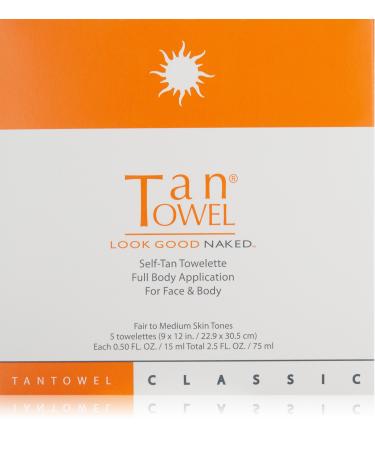 Tan Towel Tan Towel Full Body Classic 5 Pack 0.5 FL OZ Each