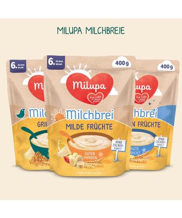 Milupa Milk Porridge Stracciatella for Little Connoisseurs | 400g - Ideal for Babies 8 Months+ | Premium International Shipping - Buy Online on GoSupps.com