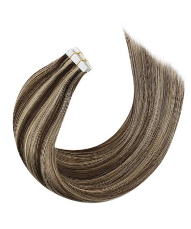 Moresoo Tape in Extensions - Real Hair Ombre Brown to Caramel Blonde - 30 cm 20 Pieces - Invisible Tape Extensions #P4/27 for International Shipping - Buy Online on GoSupps.com