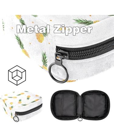 Portable Yellow Pineapple Storage Bags for Women's Bandages & Menstrual Pads - Stylish Multi-Use Holder for School & Office - Buy Online on GoSupps.com