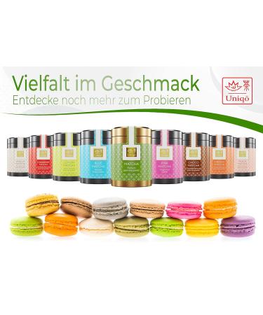 Buy Tea Uniqo Choco Matcha Powder | Japanese Green Tea for Drinks Baking & Cooking | No Artificial Dyes in Elegant Can - Buy Online on GoSupps.com