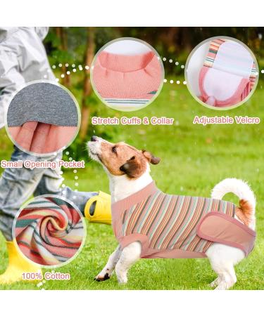 Breathable Dog Post-Op Body - Ideal for Castration | Hjumarayan Medical Body for Small to Large Dogs - Orange Striped Alternative to E-Collars - Buy Online on GoSupps.com