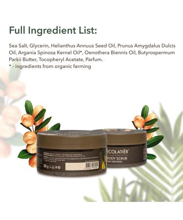Deep Reviving Organic Argan Oil Body Scrub - 99.3% Natural Exfoliating Scrub for Women & Men | Vegan Skin Exfoliator 8.5 Fl Oz - Buy Online on GoSupps.com