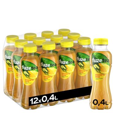 Fuze tea black tea lemon lemon grass - extraordinary fusion made of tea and fruity lemon taste - tea from sustainable cultivation - one -way bottles (12 x 400 ml)