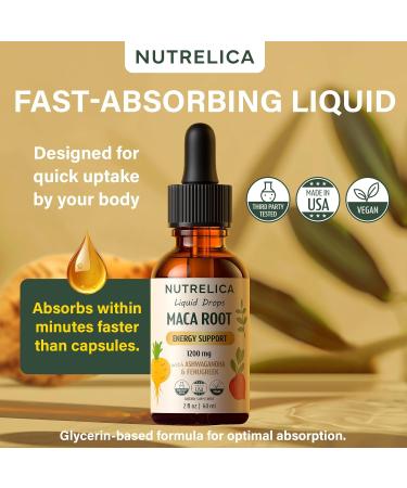 NUTRELICA Maca Root with Ashwagandha & Fenugreek Herbal Wellness & Vitality Support 1200mg No Sugar Vegan Non-GMO - Buy Online on GoSupps.com