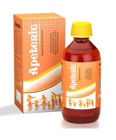 HERBOGANIC Apetenic Syrup - Appetite Booster Weight Gain Stimulant - A Natural Energy and Calorie Booster for underweight Men Women & Kids. (8 oz) 8 Ounce (Pack of 1)