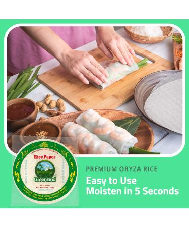 Premium 22cm Round Rice Paper Spring Roll Wrappers - Easy to Use - Banh Trang Rice Wrappers for Spring Rolls - Buy Online on GoSupps.com