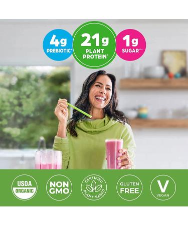 Orgain Organic Vegan Protein Powder - Strawberries & Cream | 21g Plant Based Protein | Low Net Carbs | Gluten & Lactose Free | No Sugar Added | Soy & Non-GMO | 2.03 Lb - Buy Online on GoSupps.com