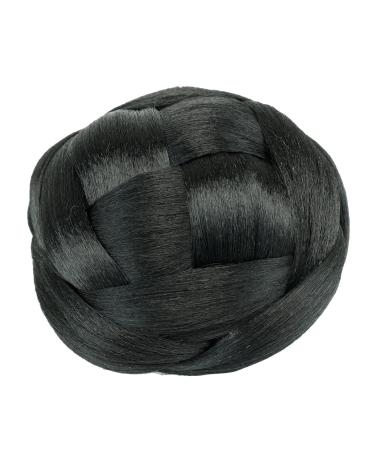 Imissu Medium Braided Chignon Hair Cover for Women - Stylish Donut Hair Accessories for Weddings & Parties (Black) - Buy Online on GoSupps.com