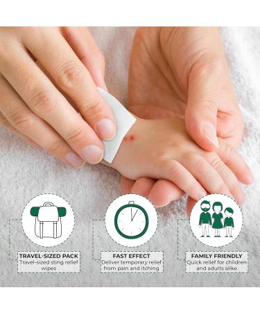 Sting Relief Wipes 100 Count by Ever Ready First Aid - Fast Relief for Pain and Itching - Buy Online on GoSupps.com