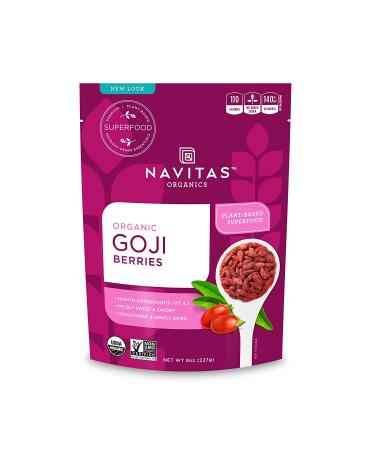 Navitas Organics Organic Goji Berries 8 oz - Nutrient-Dense Superfood - Buy Online on GoSupps.com