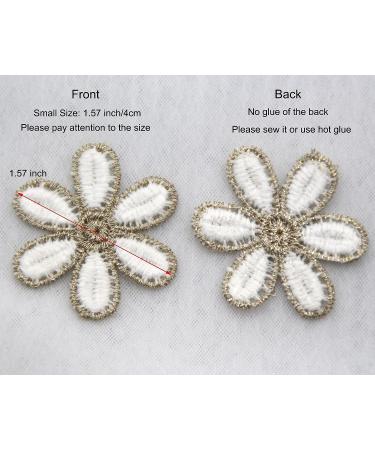 100pcs Mixed Color Lace Flower Appliques Embroidery Floral Motif Patches for Clothes, Dress, Sewing Craft - DIY Daisy Flower Embellishments (Mix) - Buy Online on GoSupps.com