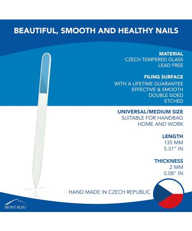 Crystal Glass Nail File hand decorated with Swarovski crystals Hand Made in Czech Republic (Europe) Czech Tempered Glass Lifetime Guaranty in Suede Sleeve (Rose - Crystal) - Buy Online on GoSupps.com