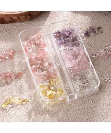 FEIlei 6 Grids Nail Jewelry Zircon Nail Art Rhinestones Decors Crystals Diamond Gems - Buy Online on GoSupps.com