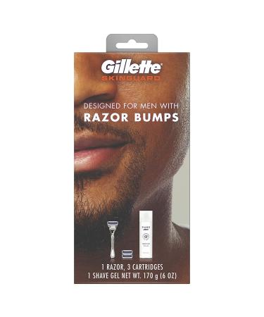 Gillette SkinGuard Men's Razor Handle + 3 Blade Refills & Pure Shave Gel - Buy Online on GoSupps.com