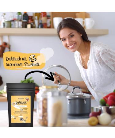 Buy 100g Dried Smoked Garlic - Perfect for Mediterranean & Asian Cuisine | Saliamo Garlic Granulate for Pizza Pasta Grill Sauces & Seafood - Buy Online on GoSupps.com