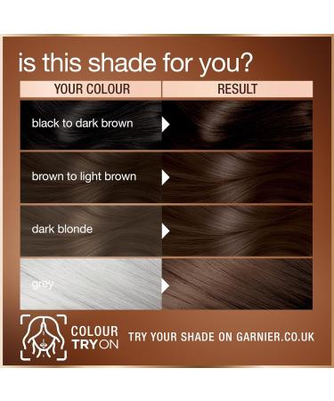 Garnier Good Permanent Hair Dye Kit 4.0 Cacao Brown - 100% Grey Coverage, 8 Weeks Long-Lasting Color - Buy Online on GoSupps.com