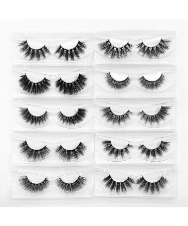 Mikiwi Wholesale 5D False Eyelashes 10 Pack - Natural Volume Faux Mink Lashes - Individual Packaged - 12-20mm - 10 Pack/Mix/12-18mm - Buy Online on GoSupps.com