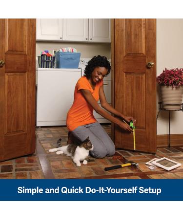 PetSafe Cat Door for Interior Doors - 2-Way Locking Flap for Privacy - Easy DIY Install - Durable Frame - Up to 15 lb Pets - Buy Online on GoSupps.com