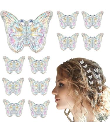 Butterfly Hair Clips | Butterfly Clips Hair Accessories Silver & White Butterfly Clips Cute Hair Clip for Wedding Girls Travel Women - Buy Online on GoSupps.com