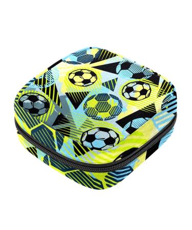 Football sport ball geometric triangle sanitary napkin storage bag portable period pocket for women teen girls girls menstrual cup bag silent insert holder color 5