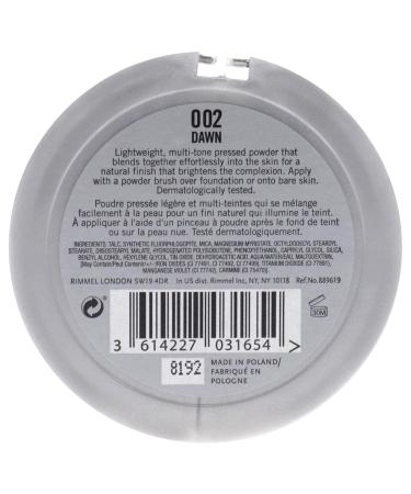 RIMMEL Lasting Finish Powder Compact Dawn 002 - 50 ml | Long-lasting Finish for All Skin Types | International Shipping Available - Buy Online on GoSupps.com