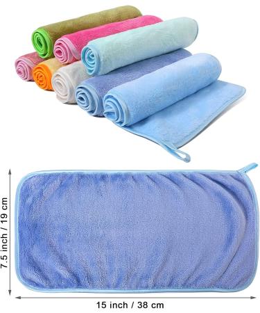 Phogary 8-Pack Microfiber Makeup Towels - Washable Hypoallergenic Face Cleaning Cloths (15.7 x 7.8 in) for Effortless Makeup Removal - Buy Online on GoSupps.com