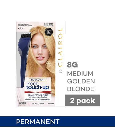Clairol Root Touch-Up 8G Medium Golden Blonde Permanent Hair Dye Pack of 2 - Buy Online on GoSupps.com