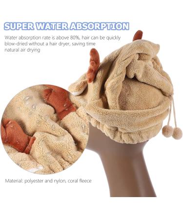 Lurrose Christmas Antler Hair Dry Towel - Quick Drying Hair Wrap & Shower Cap for Women & Girls - Buy Online on GoSupps.com