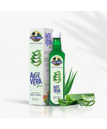 GARDEN OF NUTRITION Herbal and Ayurvedic Aloe Vera Juice | Original Flavour | Rich in Fiber | Natural Juice for Skin Care | No Added Sugar (500ml) Pack of 2