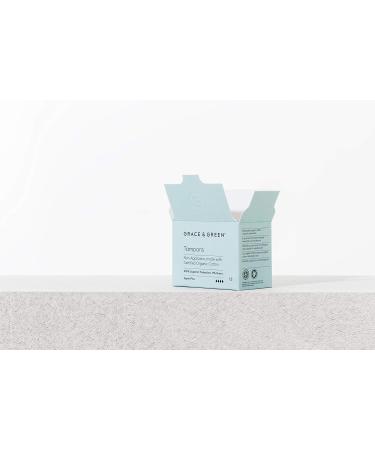 Grace & Green Premium Non-Applicator Organic Tampons - 100% Certified Organic Cotton (Super Plus 1 Pack) | Eco-Friendly & Safe - Buy Online on GoSupps.com