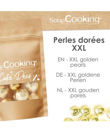 ScrapCooking 7463 Gold Beads XXL 55 g Edible Pastry Decorations Chocolate Milk & Gold Sprinkles for Desserts Cakes and Logs - Buy Online on GoSupps.com
