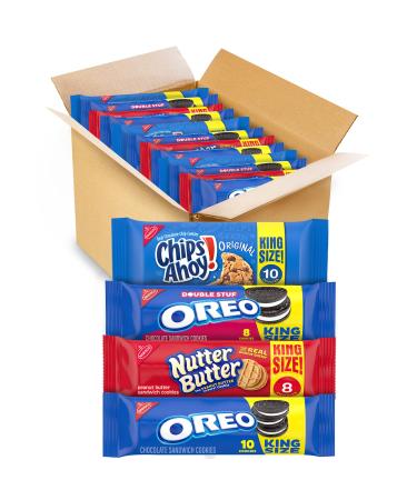 OREO Cookies CHIPS AHOY! Cookies & Nutter Butter Cookies Variety Pack 12 King Size Packs