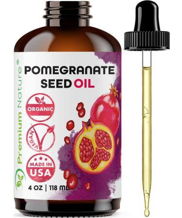 Pomegranate Seed Face Oil. 100% Pure Unrefined Cold Pressed for Essential Oils. Rejuvenates Hair, Promotes Skin Elasticity. Gua Sha Oil. Antioxidant Moisturizer for Hair Skin and Nails 4 oz