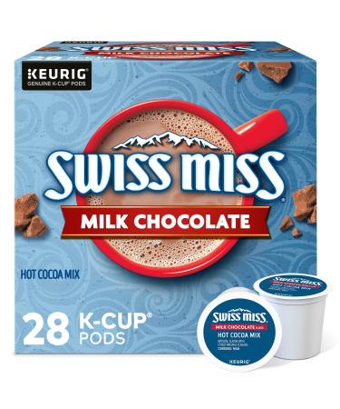 Swiss Miss Milk Chocolate Hot Cocoa Keurig Single-Serve K Cup Pods, 28 Count Milk Chocolate 28 Count (Pack of 1)