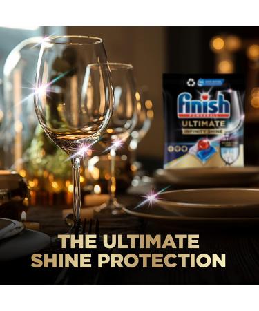 Finish Ultimate Infinity Shine Dishwasher Tablets Bulk - Lemon Scent, 80 Tabs for Ultimate Clean & Diamond Shine - Buy Online on GoSupps.com