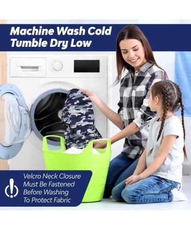 Classic BIB Designs Washable Adult Bib - Reusable Blue Camouflage - Stylish Clothing Protection for Men & Women - Buy Online on GoSupps.com