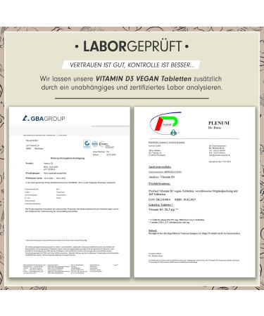 Vegan Vitamin D3 1000 IU - 1095 High-Dose Tablets for Immune Support & Bone Health - Pure Lab-Tested Formula - 3x365 Tablets - Buy Online on GoSupps.com