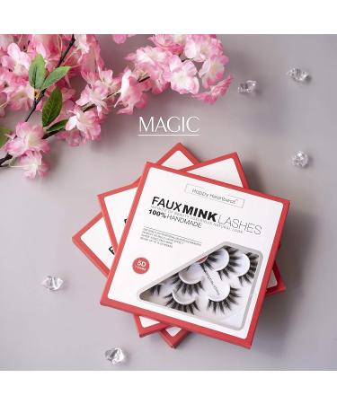 5D Fluffy Faux Mink Eyelashes - Natural Look Soft & Reusable 7 Pairs - Happy Heartbeat Collection - Buy Online on GoSupps.com